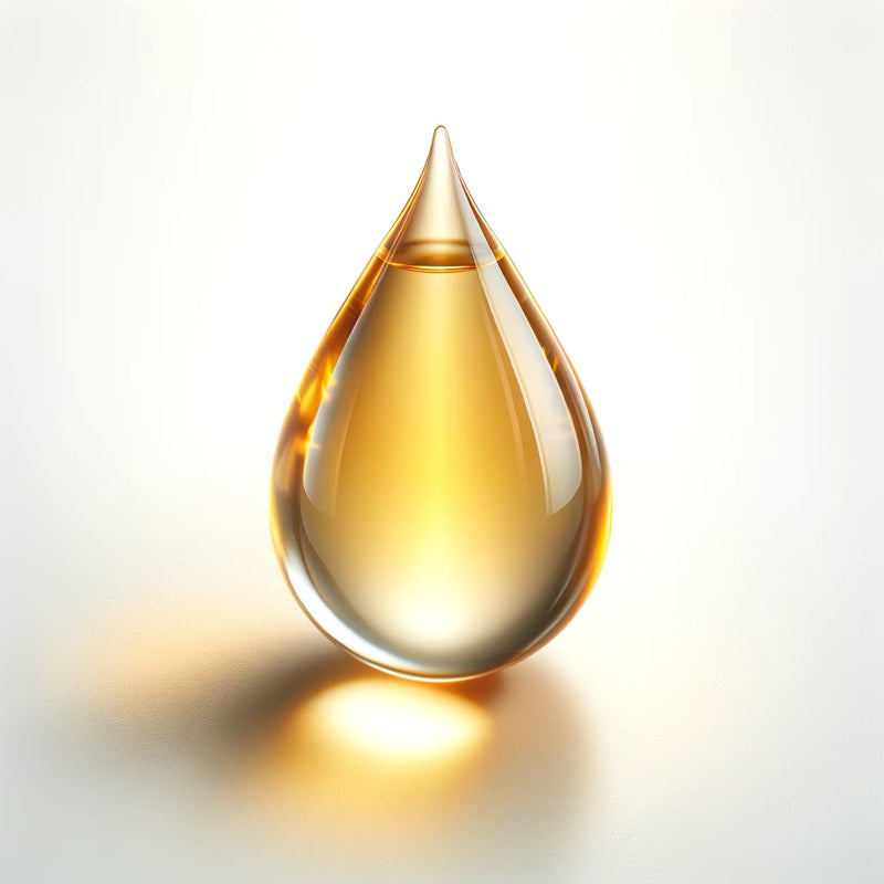DALL·E 2024-02-04 20.26.46 - Image 2_ A high-quality, realistic image of Alaskan Salmon Oil in a clear, pristine droplet form, symbolizing purity and high concentration. The oil s.webp